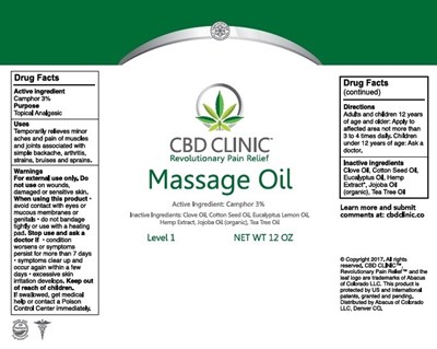 CBDClinic Massage Lev1.jpg Bottle - CBDClinic Massage Lev1